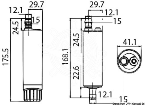 Pompa ad immersione per acqua e gasolio 12v 18l/min (16.105.13)